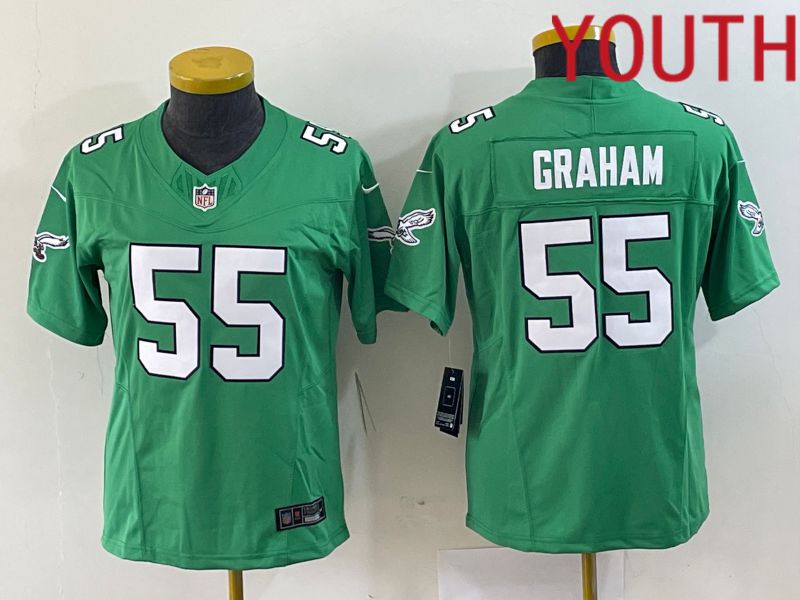 Youth Philadelphia Eagles #55 Graham Green 2023 Nike Vapor Limited NFL Jersey->women nfl jersey->Women Jersey